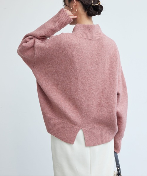 Chez toi（シェトワ）の「BACKスリットハイネックプルオーバー2（ニット/セーター・レディース・グレー/アイボリー/ピンク/オフホワイト・FREE）」の16枚目の写真