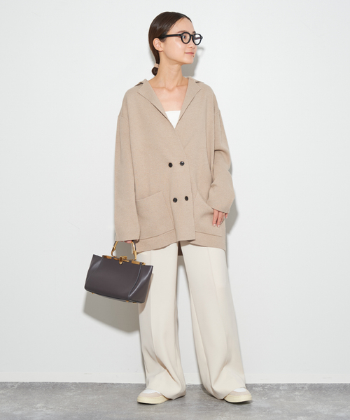 plage ミラノリブジャケット　ベージュ セール】《追加》ミラノリブニットジャケット（ニット/セーター