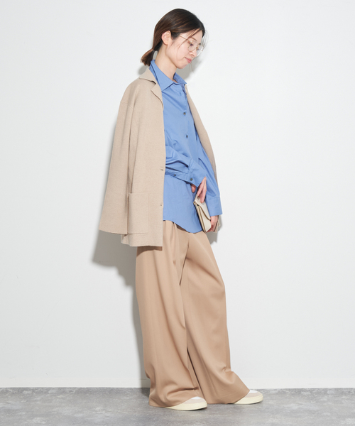 plage ミラノリブジャケット　ベージュ セール】《追加》ミラノリブニットジャケット（ニット/セーター