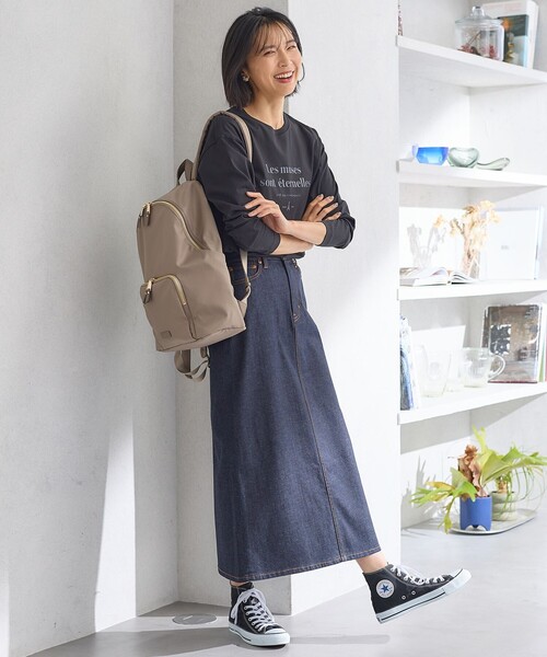 23区（ニジュウサンク）の「【洗える】ミューズ ロゴTシャツ（Tシャツ/カットソー・レディース・ホワイト系/ブラック系・38/40）」の7枚目の写真