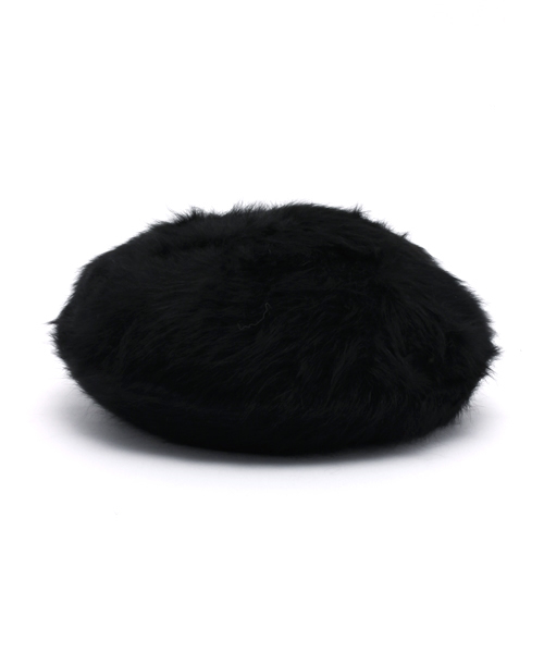 Ray BEAMS（レイビームス）の「Ray BEAMS / アンゴラ ベレー（ハンチング/ベレー帽・レディース・ホワイト系その他/ライトグレー/ブラック・ONE SIZE）」の2枚目の写真