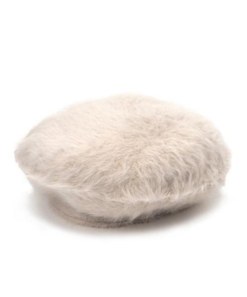 Ray BEAMS（レイビームス）の「Ray BEAMS / アンゴラ ベレー（ハンチング/ベレー帽・レディース・ホワイト系その他/ライトグレー/ブラック・ONE SIZE）」の6枚目の写真