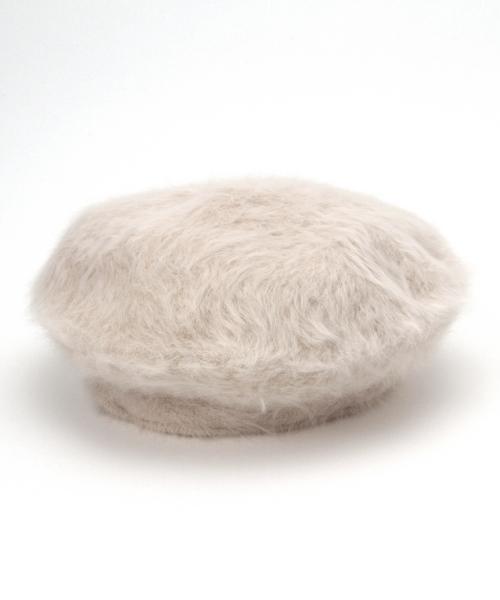 Ray BEAMS（レイビームス）の「Ray BEAMS / アンゴラ ベレー（ハンチング/ベレー帽・レディース・ホワイト系その他/ライトグレー/ブラック・ONE SIZE）」の8枚目の写真