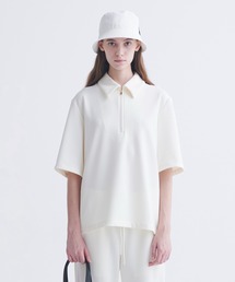 CULLNI | 24-SS-049 / Stretch Georgette ZIp Up Polo Shirt(ポロシャツ)