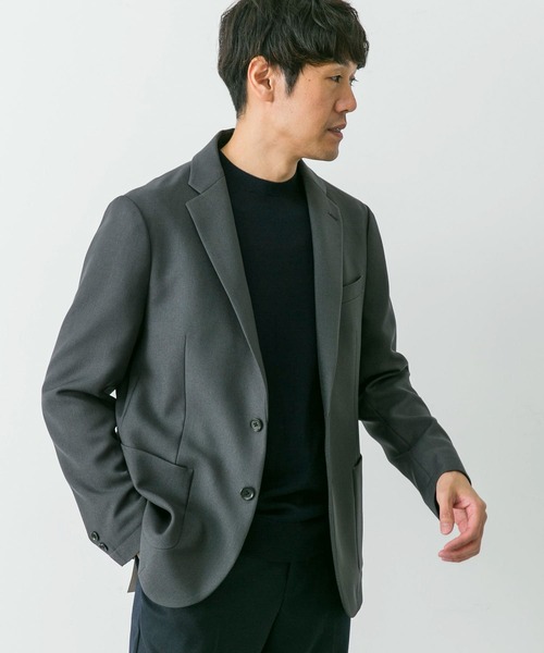 URBAN RESEARCH DOORS（アーバンリサーチドアーズ）の「『イージーケア』LIFE STYLE TAILOR　ウールライクストレッチジャケット（スーツジャケット・メンズ・グレー・LARGE/SMALL/X-LARGE/MEDIUM）」の2枚目の写真