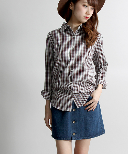 WEGO（ウィゴー）の「WEGO/前ボタンミニスカート（スカート・レディース・カーキ/インディゴブルー/レッド/ベージュ・FREE）」の3枚目の写真