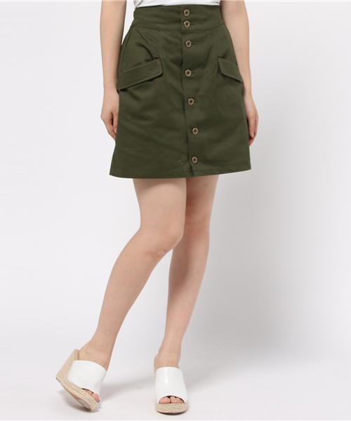 WEGO（ウィゴー）の「WEGO/前ボタンミニスカート（スカート・レディース・カーキ/インディゴブルー/レッド/ベージュ・FREE）」の16枚目の写真