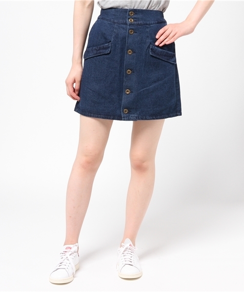 WEGO（ウィゴー）の「WEGO/前ボタンミニスカート（スカート・レディース・カーキ/インディゴブルー/レッド/ベージュ・FREE）」の17枚目の写真