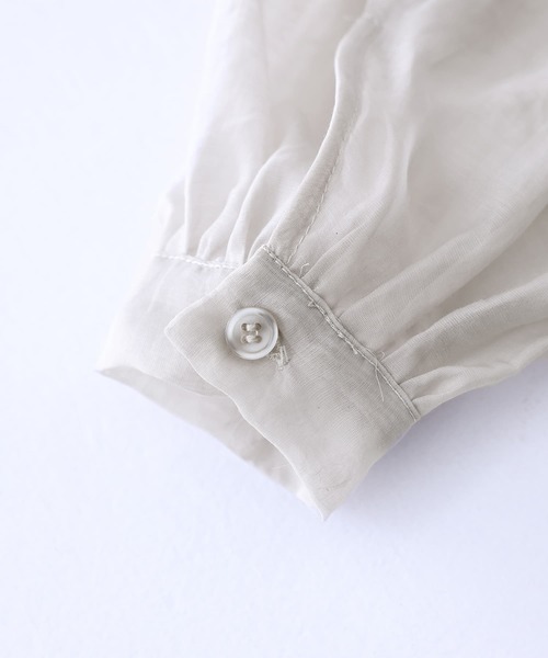 n'OrLABEL(ノアールレーベル)の「『前後2WAYリボンシアーブラウス』(シャツ/ブラウス・レディース・ライトグレー/ブラック/アイボリー・2/1)」の8枚目の写真