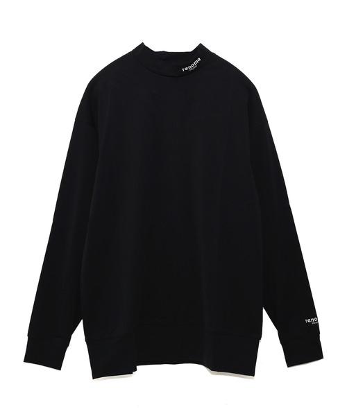 renoma PARIS 黒 モックネックシャツ renoma PARIS tシャツ NOIR MOCK NECK PULLOVER S/S メンズ