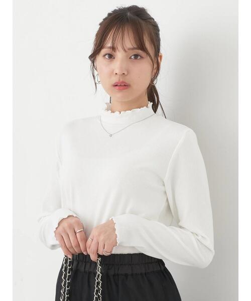 earth music&ecology（アースミュージックアンドエコロジー）の「テレコリブメローハイネックインナー（インナーウェア/肌着・レディース・オフホワイト/ライトグレー/ライトイエロー/コーラル/ライラック/サックスブルー・FREE）」の13枚目の写真