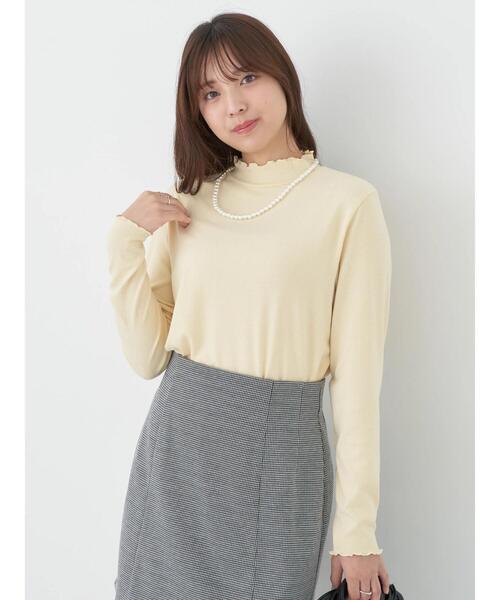 earth music&ecology（アースミュージックアンドエコロジー）の「テレコリブメローハイネックインナー（インナーウェア/肌着・レディース・オフホワイト/ライトグレー/ライトイエロー/コーラル/ライラック/サックスブルー・FREE）」の15枚目の写真