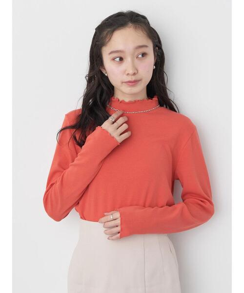 earth music&ecology（アースミュージックアンドエコロジー）の「テレコリブメローハイネックインナー（インナーウェア/肌着・レディース・オフホワイト/ライトグレー/ライトイエロー/コーラル/ライラック/サックスブルー・FREE）」の18枚目の写真