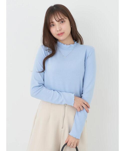 earth music&ecology（アースミュージックアンドエコロジー）の「テレコリブメローハイネックインナー（インナーウェア/肌着・レディース・オフホワイト/ライトグレー/ライトイエロー/コーラル/ライラック/サックスブルー・FREE）」の19枚目の写真