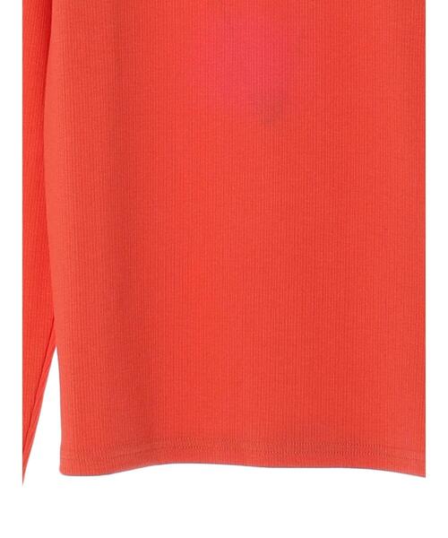 earth music&ecology（アースミュージックアンドエコロジー）の「テレコリブメローハイネックインナー（インナーウェア/肌着・レディース・オフホワイト/ライトグレー/ライトイエロー/コーラル/ライラック/サックスブルー・FREE）」の9枚目の写真