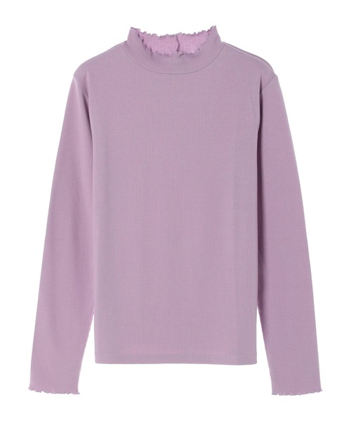 earth music&ecology（アースミュージックアンドエコロジー）の「テレコリブメローハイネックインナー（インナーウェア/肌着・レディース・オフホワイト/ライトグレー/ライトイエロー/コーラル/ライラック/サックスブルー・FREE）」の12枚目の写真