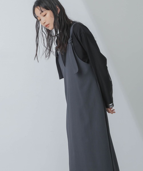 【セール】前後2wayベルトストラップワンピース(ワンピース)|nano・universe(ナノユニバース) 【セール】前後2wayベルトストラップワンピース(ワンピース)|nano・universe(ナノユニバース)