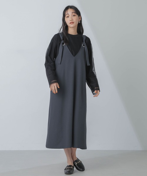 【セール】前後2wayベルトストラップワンピース(ワンピース)|nano・universe(ナノユニバース) 【セール】前後2wayベルトストラップワンピース(ワンピース)|nano・universe(ナノユニバース)