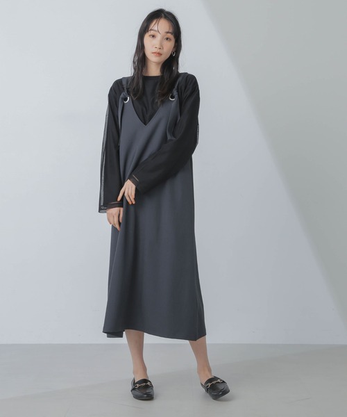 【セール】前後2wayベルトストラップワンピース(ワンピース)|nano・universe(ナノユニバース) 【セール】前後2wayベルトストラップワンピース(ワンピース)|nano・universe(ナノユニバース)