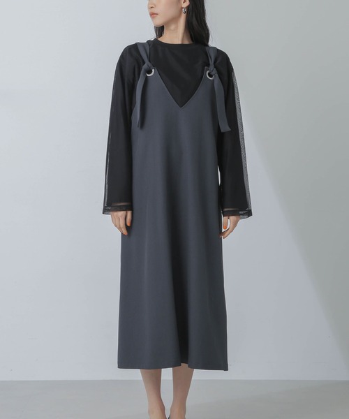 【セール】前後2wayベルトストラップワンピース(ワンピース)|nano・universe(ナノユニバース) 【セール】前後2wayベルトストラップワンピース(ワンピース)|nano・universe(ナノユニバース)