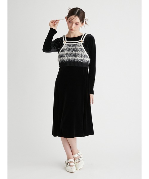 FURFUR（ファーファー）の「ベロア＆チュールレイヤードセット