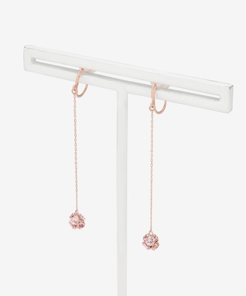 BLOOM(ブルーム)の「K10 ピンクゴールド キュービックジルコニア イヤリング BLOOM/ブルーム(イヤリング・レディース・ピンクゴールド・-)」の4枚目の写真