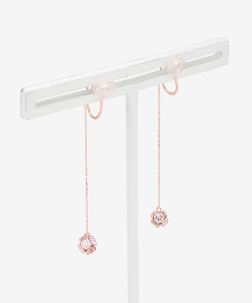 BLOOM(ブルーム)の「K10 ピンクゴールド キュービックジルコニア イヤリング BLOOM/ブルーム(イヤリング・レディース・ピンクゴールド・-)」の5枚目の写真