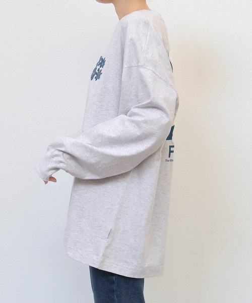 ANME（アンメ）の「前後ロゴ入りフラワープリント長袖Tシャツ（Tシャツ/カットソー・レディース・グレー系その他2/ホワイト系その他/グレー系その他/ホワイト系その他2・M/L）」の11枚目の写真
