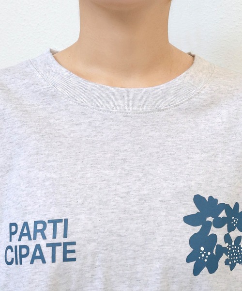 ANME（アンメ）の「前後ロゴ入りフラワープリント長袖Tシャツ（Tシャツ/カットソー・レディース・グレー系その他2/ホワイト系その他/グレー系その他/ホワイト系その他2・M/L）」の13枚目の写真