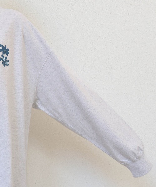 ANME（アンメ）の「前後ロゴ入りフラワープリント長袖Tシャツ（Tシャツ/カットソー・レディース・グレー系その他2/ホワイト系その他/グレー系その他/ホワイト系その他2・M/L）」の14枚目の写真