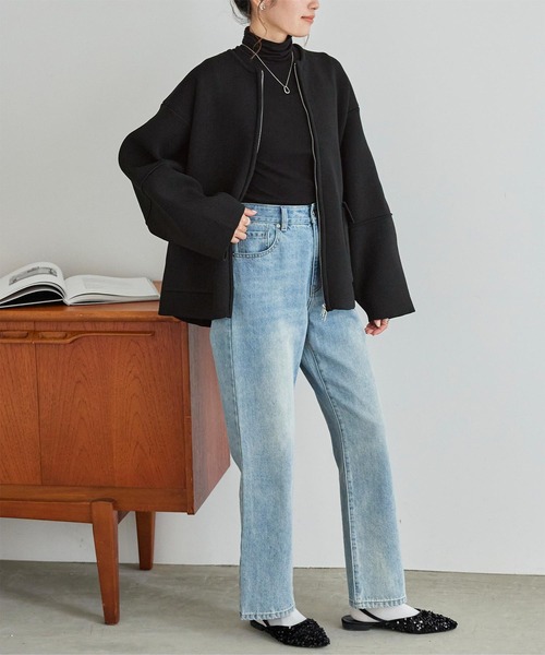 titivate（ティティベイト）の「ランタンスリーブブルゾン（ブルゾン・レディース・ホワイト系その他/ブラック/グレイッシュベージュ/オフホワイト・FREE）」の15枚目の写真