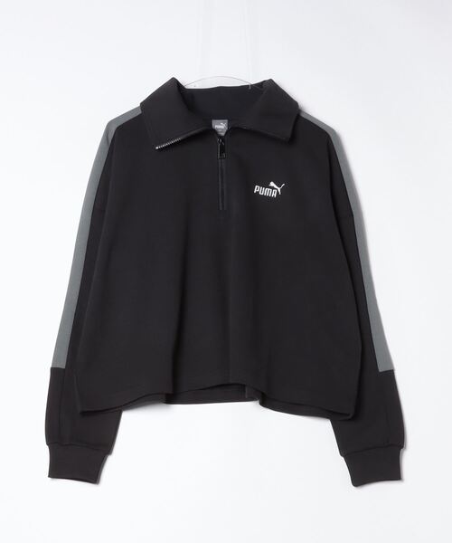PUMA(プーマ)の「プーマ PUMA CORE HERITAGE ハーフジップ トラック プルオーバー_(ジャージ・レディース・ホワイト/ブラック/ベージュ・M/L/XL)」の2枚目の写真