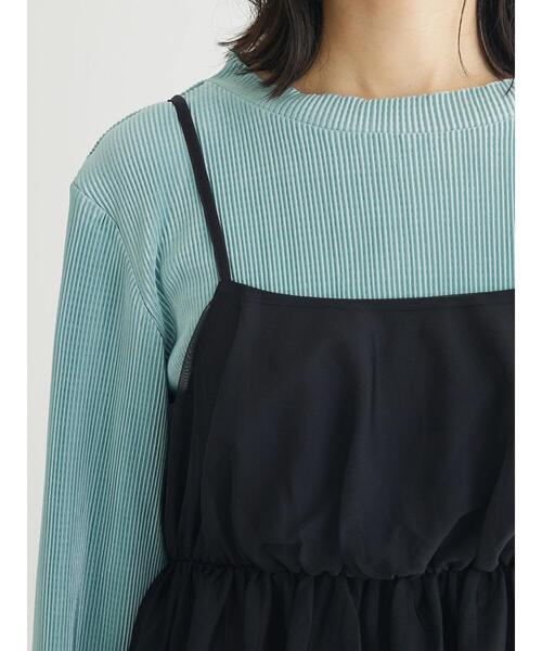 Green　Parks（グリーンパークス）の「チュールキャミビスチェ（ベスト・レディース・ブラック/グレイッシュベージュ/ホワイト系その他2・FREE）」の22枚目の写真