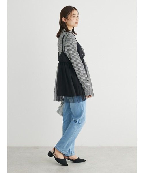 Green　Parks（グリーンパークス）の「チュールキャミビスチェ（ベスト・レディース・ブラック/グレイッシュベージュ/ホワイト系その他2・FREE）」の17枚目の写真