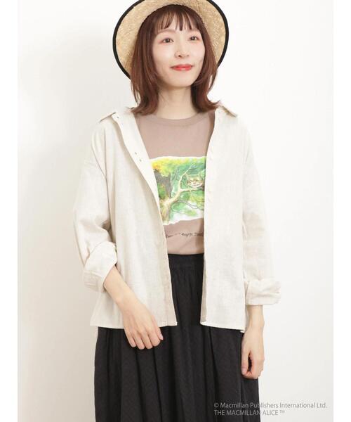 Samansa Mos2（サマンサ モスモス）の「二つ並びボタンシャツ（シャツ/ブラウス・レディース・チャコールグレー/キナリ/イエロー/ベージュ・F）」の16枚目の写真