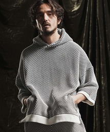 ANGENEHM(AQl[)mpa3412- Uneven texture sweater short sleeve hoodie p[J[(p[J[)