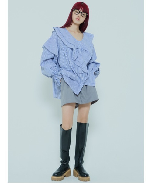 AMAIL（アマイル）の「Power gather pants（その他パンツ・レディース・グレー/ピンク・S/M）」の3枚目の写真