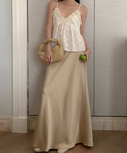 FREE STYLISTS（フリー スタイリスト）の「YUGA_YGMC サテン マーメイドロングスカート（スカート・レディース・ブラック/オフホワイト/シャンパン・FREE）」の11枚目の写真