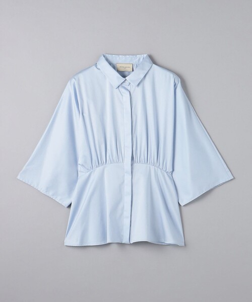 【美品】ユナイテッドアローズ　パフスリーブ　ドルマン　シャツ　半袖　ブルー　水色 UNITED ARROWS（ユナイテッドアローズ）の「サテン ドルマン