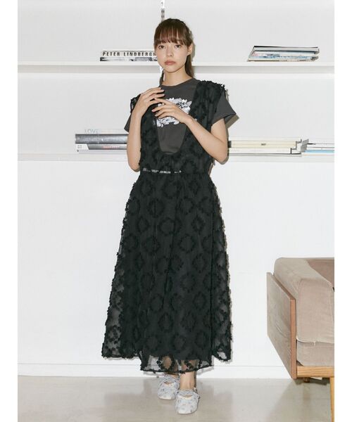 merry jenny（メリージェニー）の「round fluffyジャンスカ（ジャンパースカート・レディース・ブラック/ベージュ/オフホワイト・FREE）」の20枚目の写真