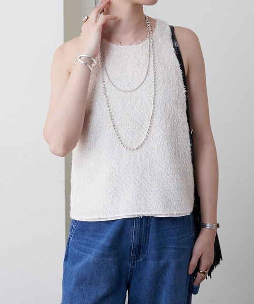 SHENERY（シーナリー）の「アメスリリバーシブルタンクトップ（シャツ/ブラウス・レディース・アイボリー/ブラック・FREE）」の2枚目の写真