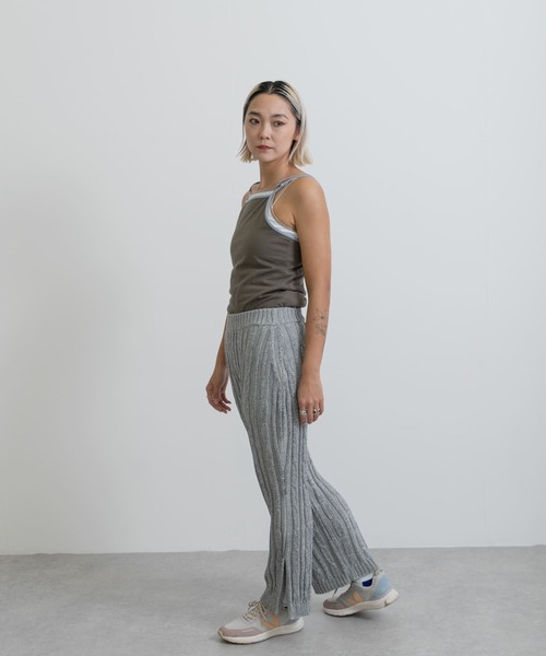 THE GOODLAND MARKET(ザグッドランドマーケット)の「cwtch ORGANIC CT BICOLOR CAMISOLE(キャミソール・レディース・オフホワイト/チャコールグレー/ベージュ・ONE)」の19枚目の写真
