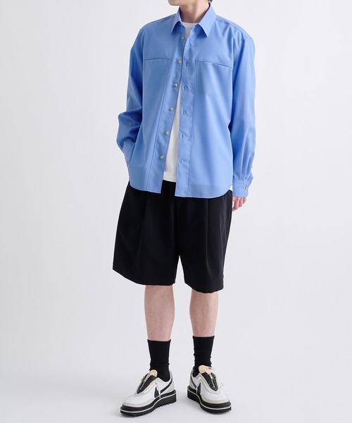 THE TOKYO(ザトウキョウ)の「【THE TOKYO/ザトウキョウ】Active Washable Wool L/S Shirt Solid/アクティブウォッシャブルウールロングスリーブシャツソリッド(シャツ/ブラウス・メンズ・サックスブルー・44/48/46)」の3枚目の写真