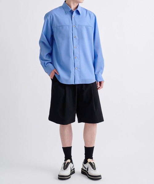 THE TOKYO(ザトウキョウ)の「【THE TOKYO/ザトウキョウ】Active Washable Wool L/S Shirt Solid/アクティブウォッシャブルウールロングスリーブシャツソリッド(シャツ/ブラウス・メンズ・サックスブルー・44/48/46)」の2枚目の写真