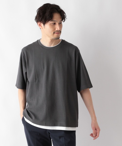 最終値下げ！希少　LGB グレー クルーネック Tシャツ モバイル】クルーネックTシャツ（メッシュ）【SALE】 MCB213