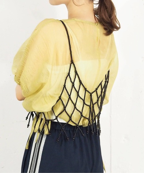 tiptop(ティップトップ)の「パールビスチェ(キャミソール・レディース・ホワイト系その他/ブラック系その他・FREE)」の16枚目の写真