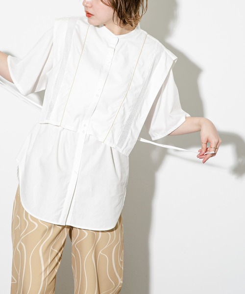 【セール】パイピングレイヤードシャツ（シャツ/ブラウス）｜KBF（ケイビーエフ）