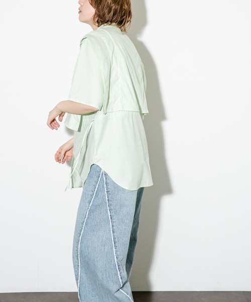 【セール】パイピングレイヤードシャツ（シャツ/ブラウス）｜KBF（ケイビーエフ）