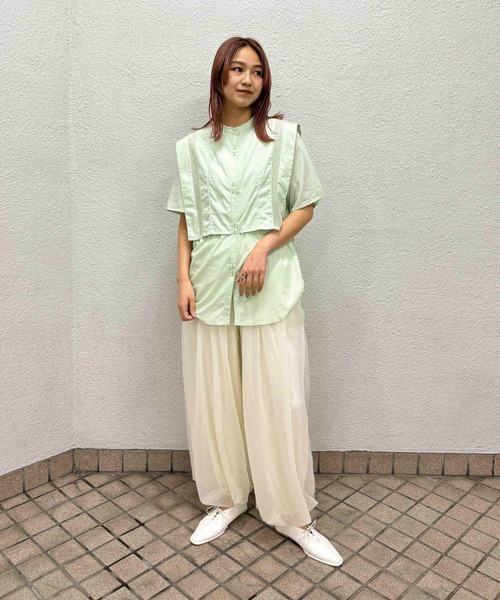 【セール】パイピングレイヤードシャツ（シャツ/ブラウス）｜KBF（ケイビーエフ）