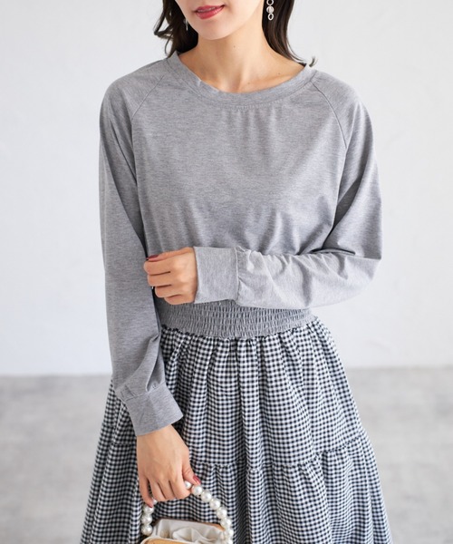 tocco closet(トッコ クローゼット)の「【ZOZO限定】ギンガムチェックドッキングワンピース(ワンピース・レディース・グレー/ブラック・M)」の17枚目の写真